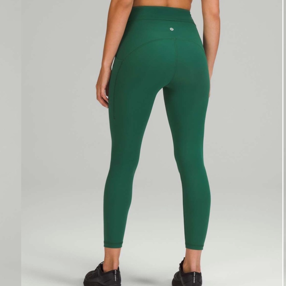 Lululemon Power Thru Leggings Size 4 Deep Emerald Green High Rise